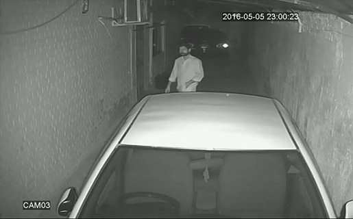 the man in the picture tried to lift the car